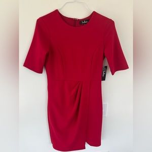 NWT Lulus Westwood Red Half Sleeve Sheath Dress.